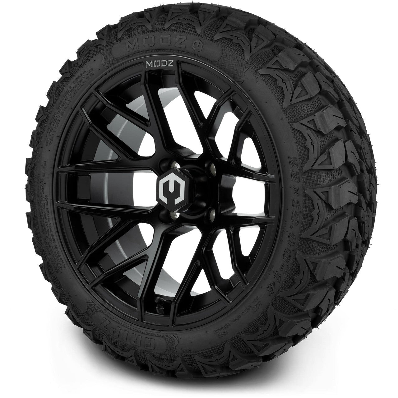 MODZ® 14" Matrix Matte Black Wheels & Off-Road Tires Combo (Arisun X-Armory All-Terrain 23x10-14 Radial)