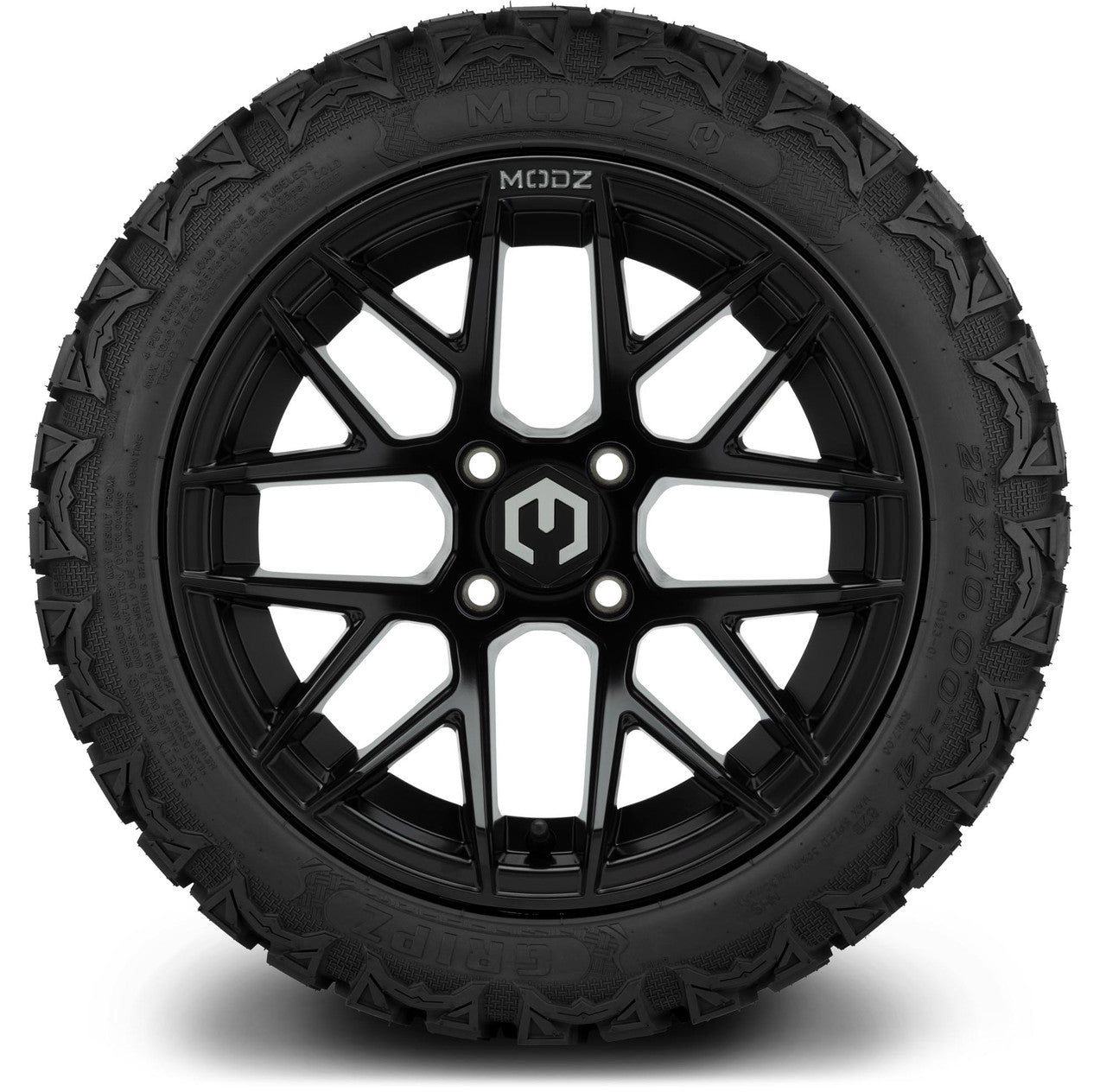 MODZ® 14" Matrix Matte Black Wheels & Off-Road Tires Combo (Arisun X-Trail All-Terrain 23x10-14)