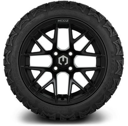 MODZ® 14" Matrix Matte Black Wheels & Off-Road Tires Combo (Arisun X-Trail All-Terrain 23x10-14)