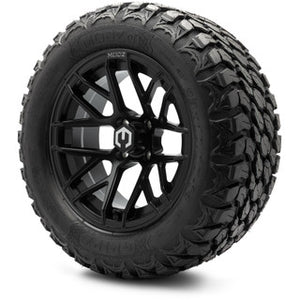 MODZ® 14" Matrix Matte Black Wheels & Off-Road Tires Combo (MODZ Gripz 23x10-14)