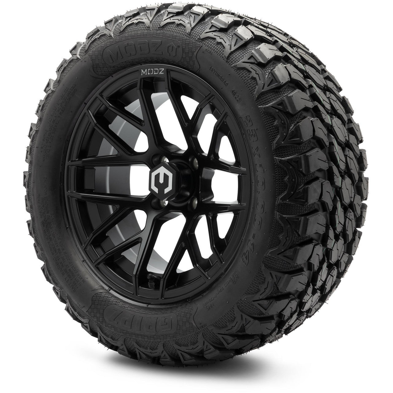 MODZ® 14" Matrix Matte Black Wheels & Off-Road Tires Combo (Arisun X-Trail All-Terrain 23x10-14)