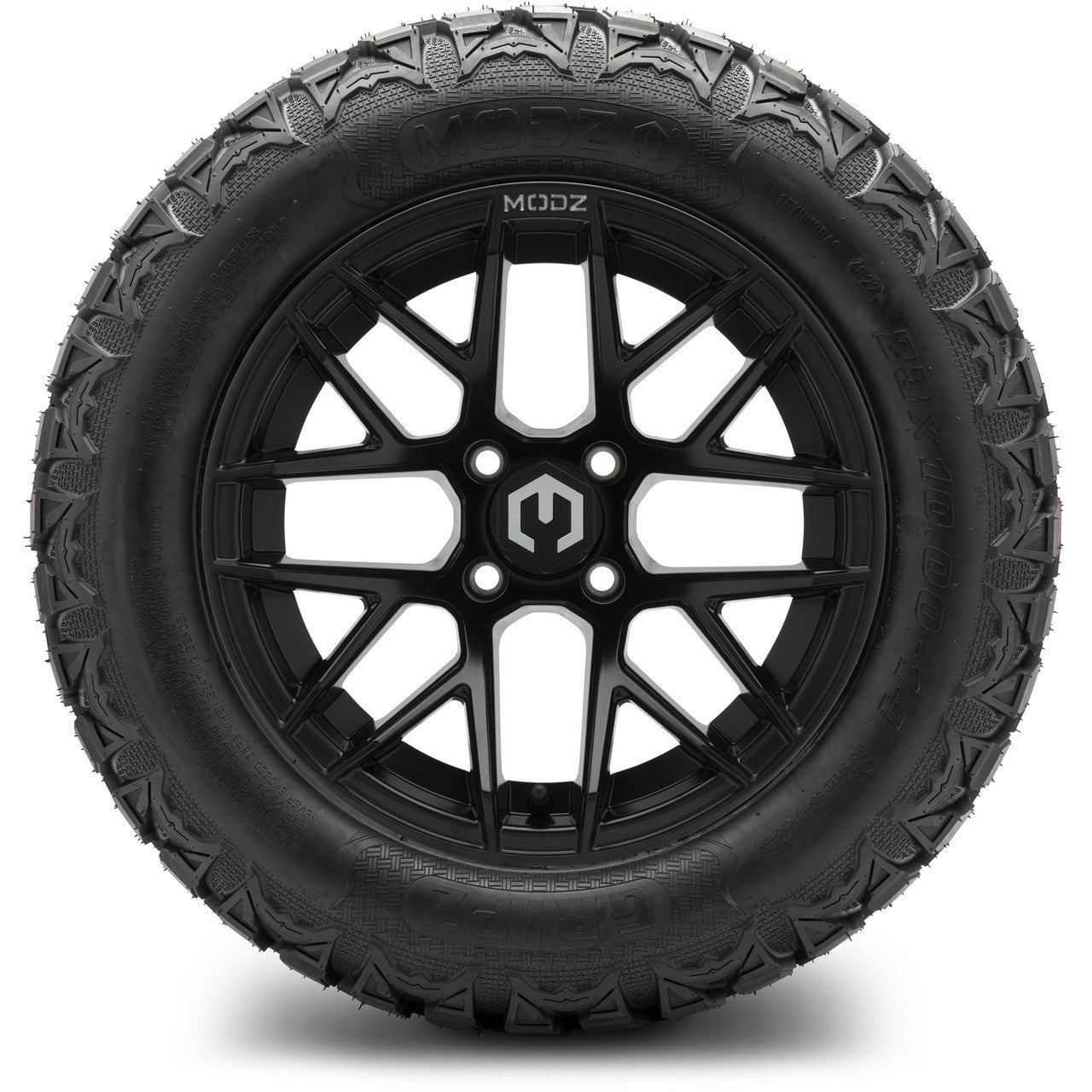 MODZ® 14" Matrix Matte Black Wheels & Off-Road Tires Combo (Xcomp Gladiator 23-10-14 Radial)