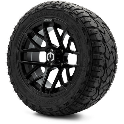 MODZ® 14" Matrix Matte Black Wheels & Off-Road Tires Combo (Xcomp Gladiator 23-10-14 Radial)