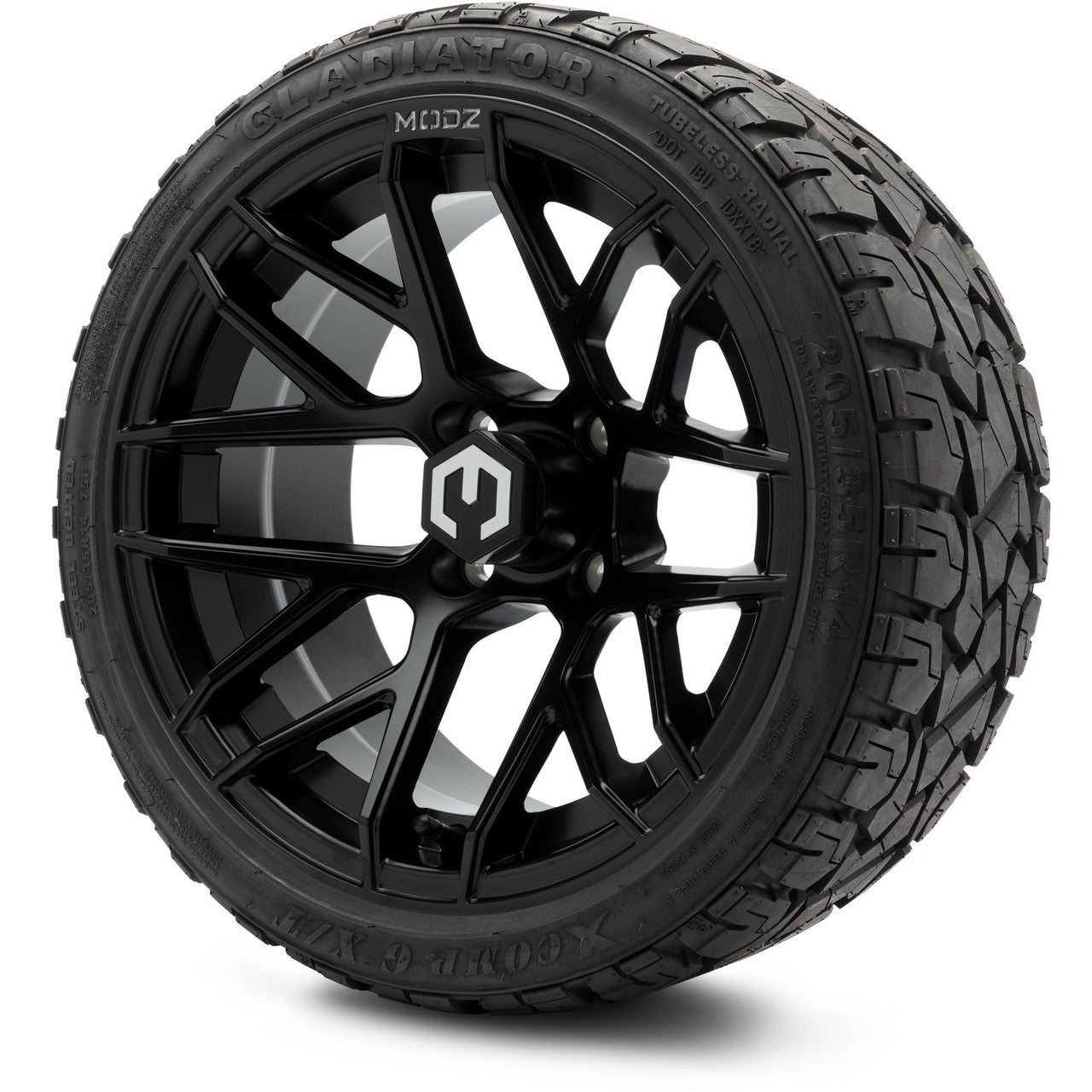 MODZ® 14" Matrix Matte Black Wheels & Off-Road Tires Combo (Arisun X-Trail All-Terrain 23x10-14)