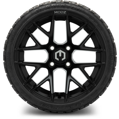 MODZ® 14" Matrix Matte Black Wheels & Off-Road Tires Combo (Xcomp Gladiator 23-10-14 Radial)