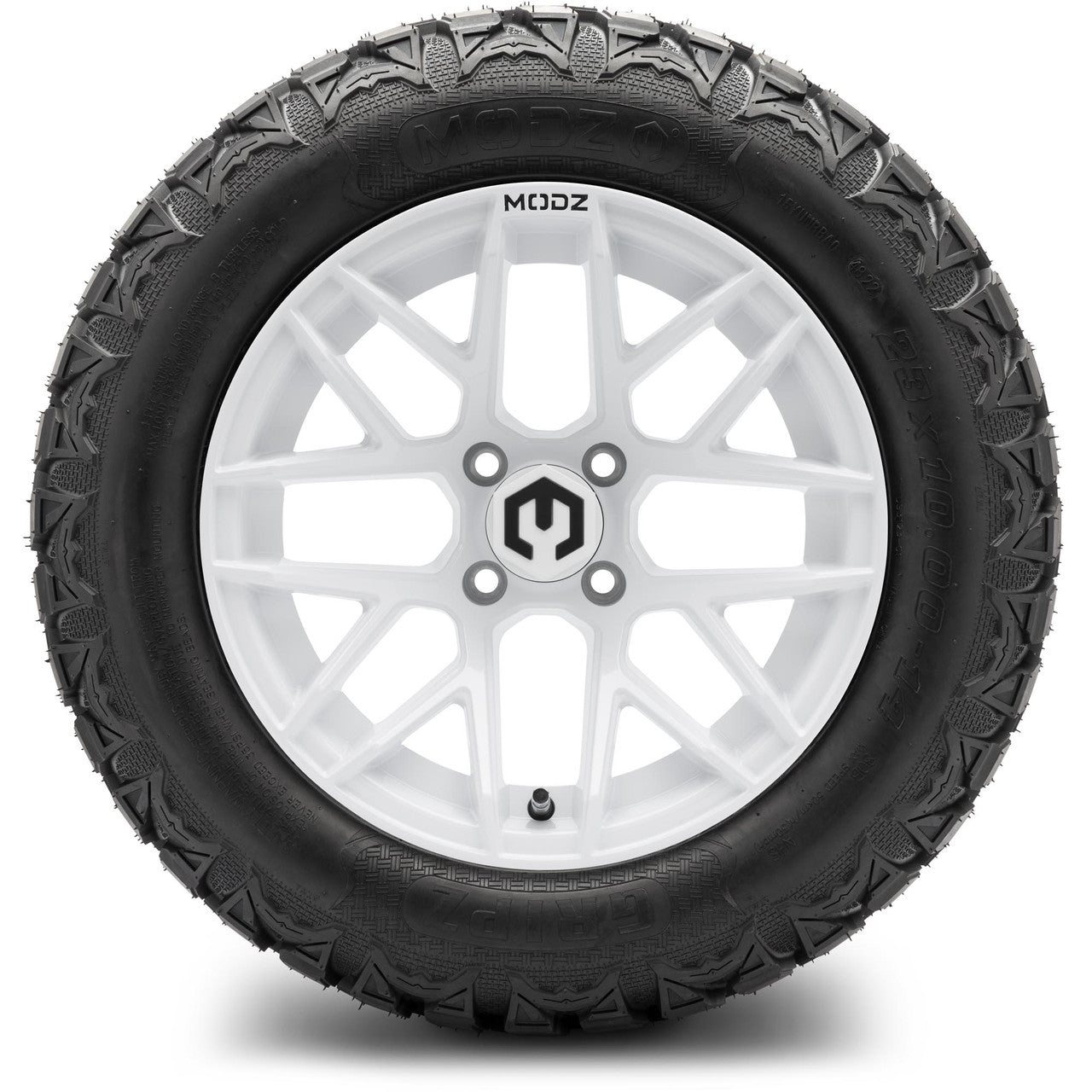 MODZ® 14" Matrix Glossy White Wheels & Off-Road Tires Combo (Xcomp Gladiator 23-10-14 Radial)