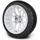 MODZ® 14" Matrix Glossy White Wheels & Street Tires Combo (MODZ Guardian 205/30-14)