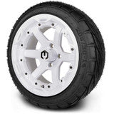 MODZ® 14" Gladiator Glossy White Wheels and Street Tires Combo (MODZ Guardian 205/30-14)