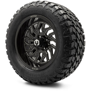 MODZ® 14" Carnage Glossy Black with Ball Mill Wheels & Off-Road Tires Combo (MODZ Gripz 23x10-14)