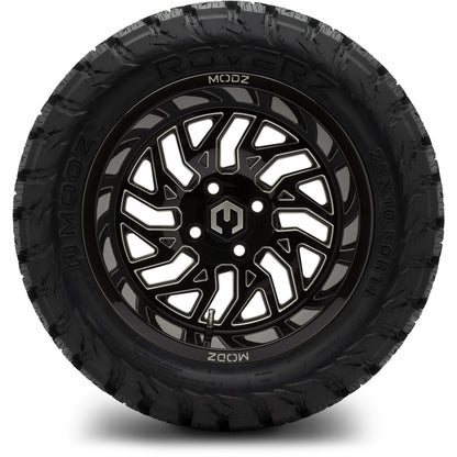 MODZ® 14" Carnage Glossy Black with Ball Mill Wheels & Off-Road Tires Combo (Arisun X-Armory All-Terrain 23x10-14 Radial)