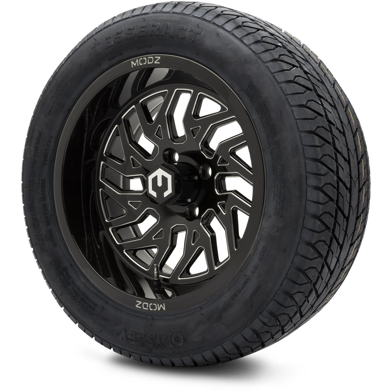 MODZ® 14" Carnage Glossy Black with Ball Mill Wheels & Street Tires Combo (MODZ Street Fox Radial 23x10-14)