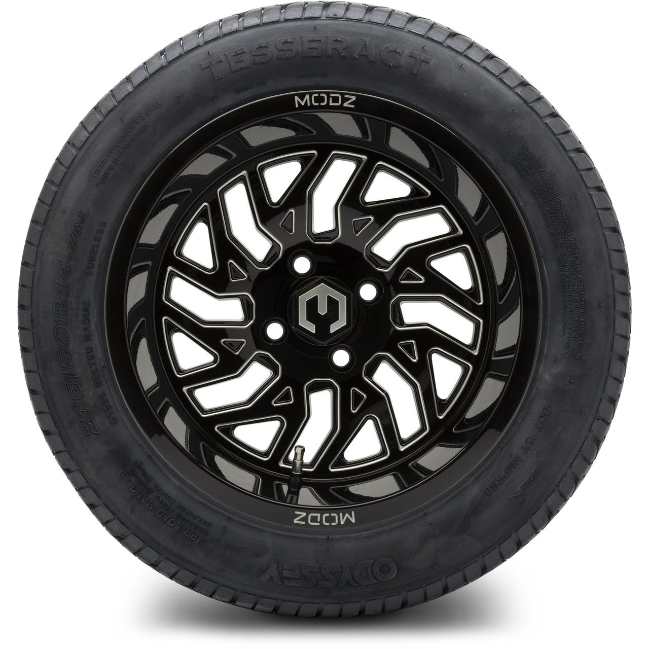 MODZ® 14" Carnage Glossy Black with Ball Mill Wheels & Street Tires Combo (MODZ Street Fox Radial 23x10-14)