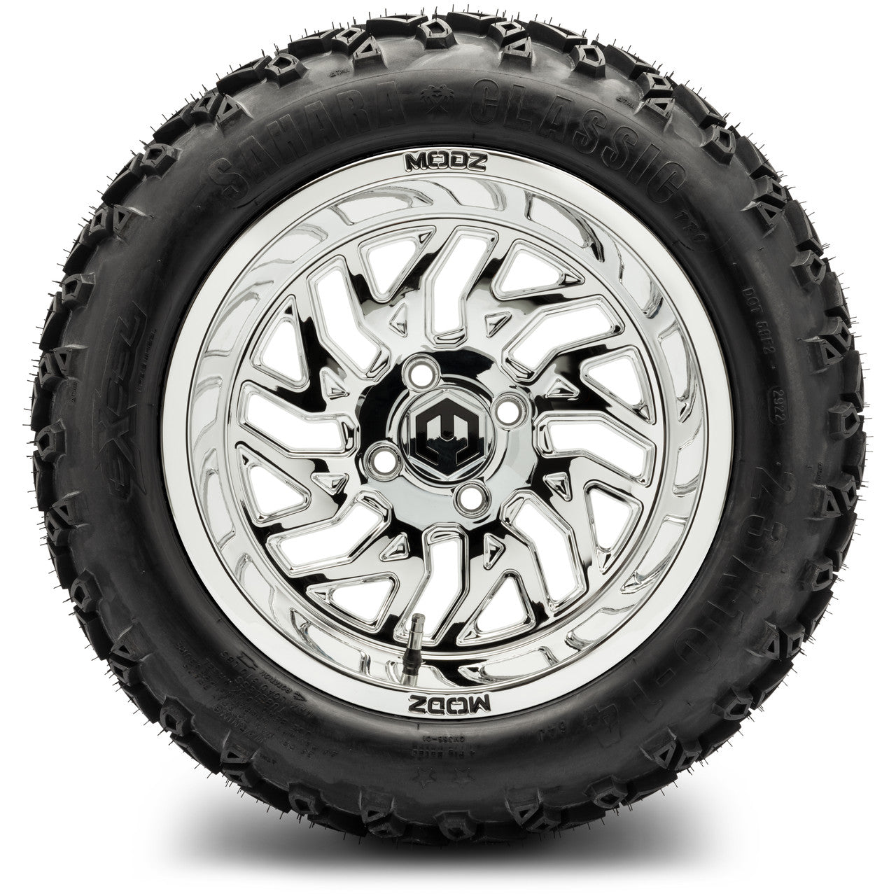 MODZ® 14" Carnage Chrome Wheels & Off-Road Tires Combo (Arisun X-Trail All-Terrain 23x10-14)