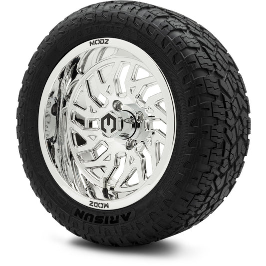MODZ® 14" Carnage Chrome Wheels & Off-Road Tires Combo (Arisun X-Armory All-Terrain 23x10-14 Radial)
