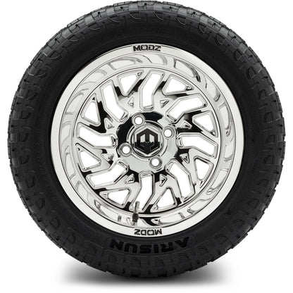 MODZ® 14" Carnage Chrome Wheels & Off-Road Tires Combo (Xcomp Gladiator 23-10-14 Radial)