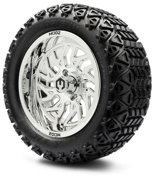 MODZ® 14" Carnage Chrome Wheels & Off-Road Tires Combo (Arisun X-Trail All-Terrain 23x10-14)