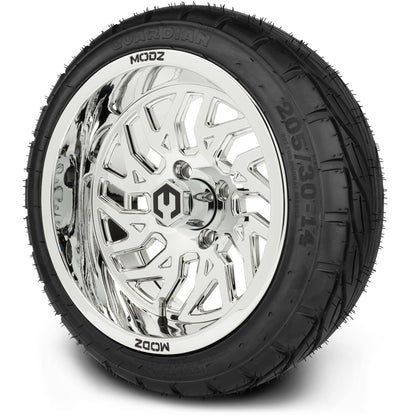 MODZ® 14" Carnage Chrome Wheels & Street Tires Combo (MODZ Street Fox Radial 23x10-14)