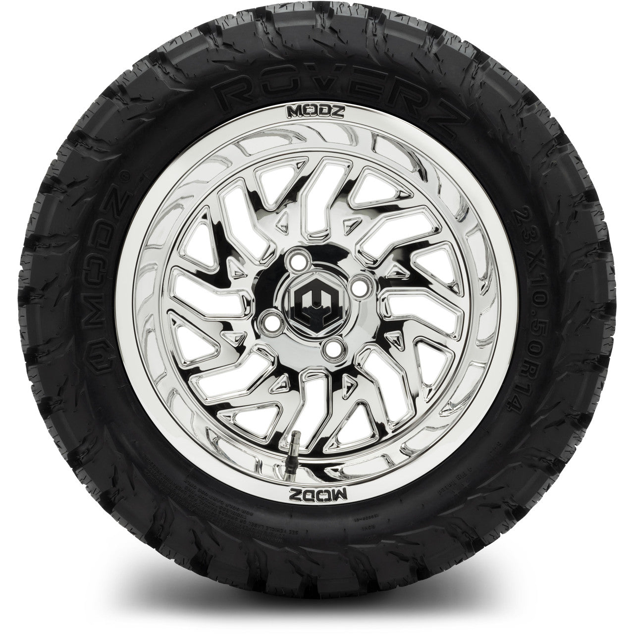 MODZ® 14" Carnage Chrome Wheels & Off-Road Tires Combo (Arisun X-Trail All-Terrain 23x10-14)