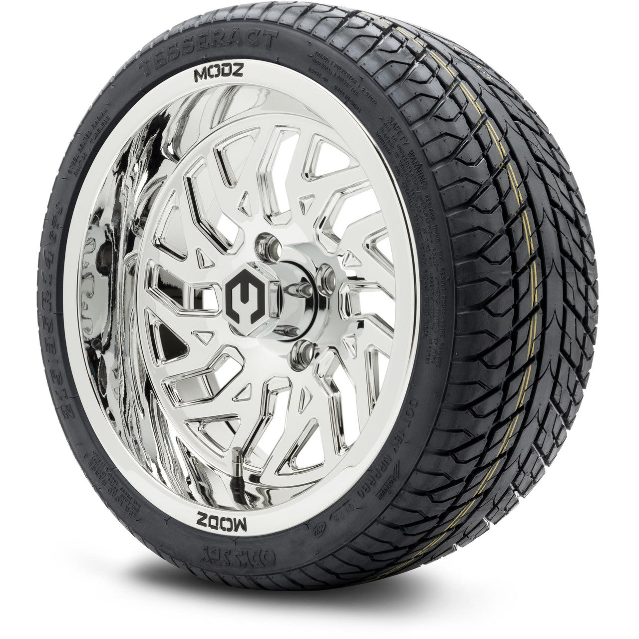 MODZ® 14" Carnage Chrome Wheels & Street Tires Combo (MODZ Street Fox Radial 23x10-14)
