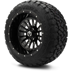 MODZ® 14" Assassin Glossy Black with Ball Mill Wheels & Off-Road Tires Combo (MODZ Roverz 23x10.50-14)