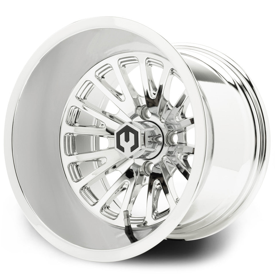 MODZ® 14" Assassin Chrome  Wheels & Street Tires Combo (MODZ Street Fox Radial 23x10-14)
