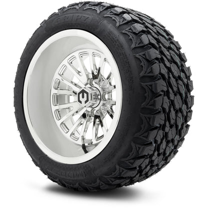 MODZ® 14" Assassin Chrome Wheels & Off-Road Tires Combo (Arisun X-Armory Steel Belted Radial 23x10-R14)