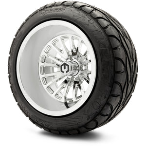 MODZ® 14" Assassin Chrome  Wheels & Street Tires Combo (MODZ Street Fox Radial 23x10-14)