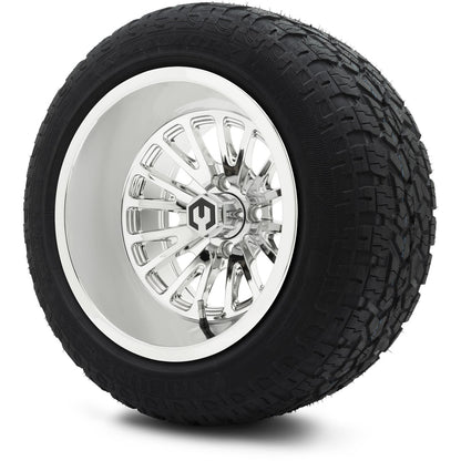 MODZ® 14" Assassin Chrome Wheels & Off-Road Tires Combo (Arisun X-Armory Steel Belted Radial 23x10-R14)
