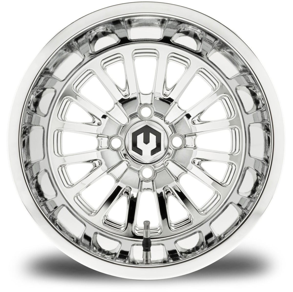 MODZ® 14" Assassin Chrome  Wheels & Street Tires Combo (MODZ Street Fox Radial 23x10-14)