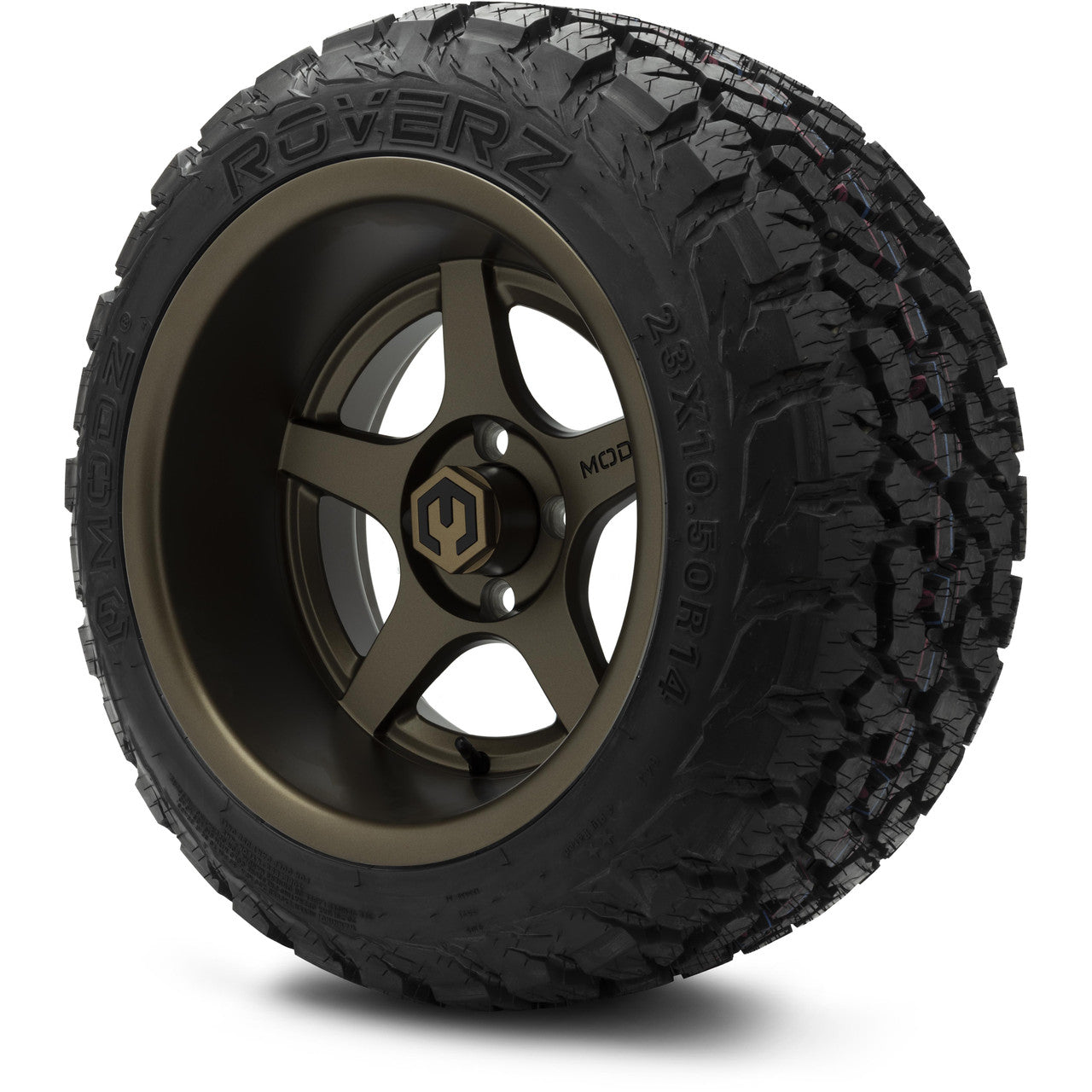 MODZ® 14" Maverick Matte Bronze Wheels & Off-Road Tires Combo (MODZ Roverz 23x10.50-14)