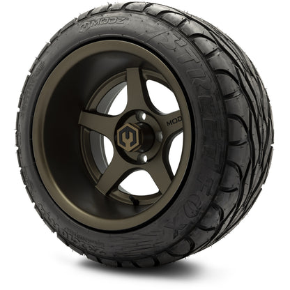 MODZ® 14" Maverick Matte Bronze Wheels & Street Tires Combo (MODZ Street Fox Radial 23x10-14)