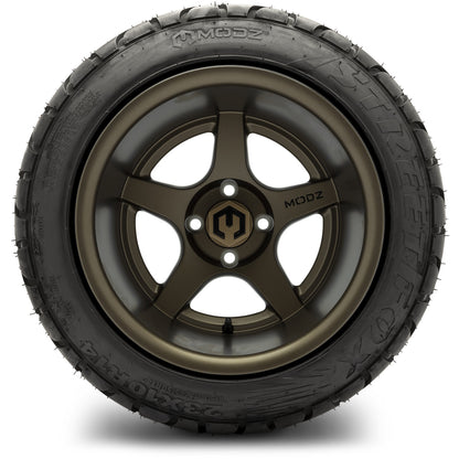 MODZ® 14" Maverick Matte Bronze Wheels & Street Tires Combo (MODZ Street Fox Radial 23x10-14)