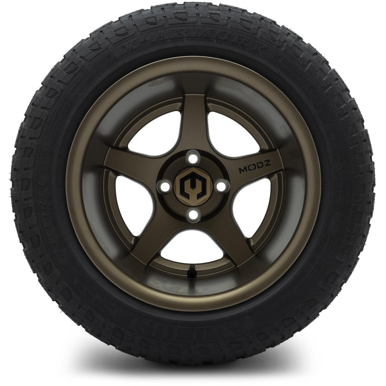 MODZ® 14" Maverick Matte Bronze Wheels & Off-Road Tires Combo (Arisun X-Armory Steel Belted Radial 23x10-R14)