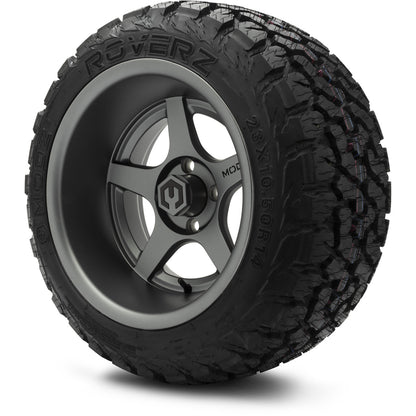 MODZ® 14" Maverick Matte Gunmetal Wheels & Off-Road Tires Combo (MODZ Roverz 23x10.50-14)