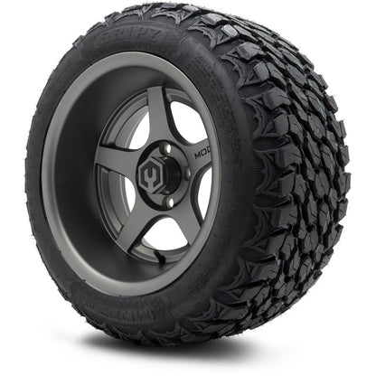 MODZ® 14" Bomber Matte Gunmetal Wheels & Off-Road Tires Combo (MODZ Gripz 23x10-14)