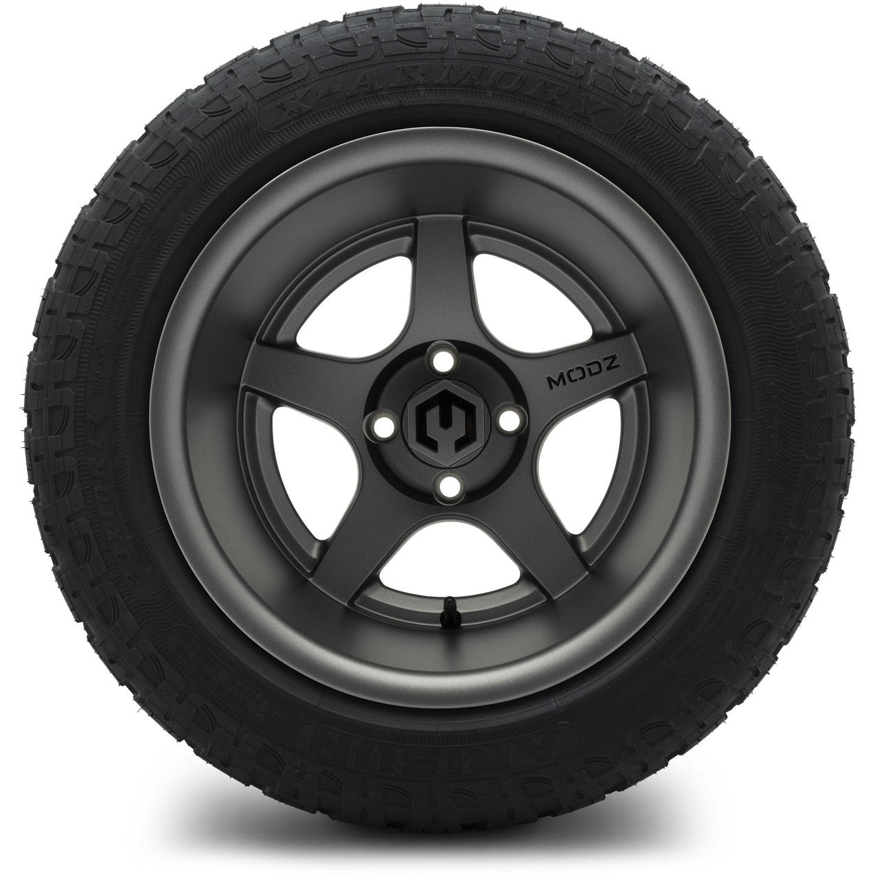 MODZ® 14" Maverick Matte Gunmetal Wheels & Off-Road Tires Combo (MODZ Roverz 23x10.50-14)