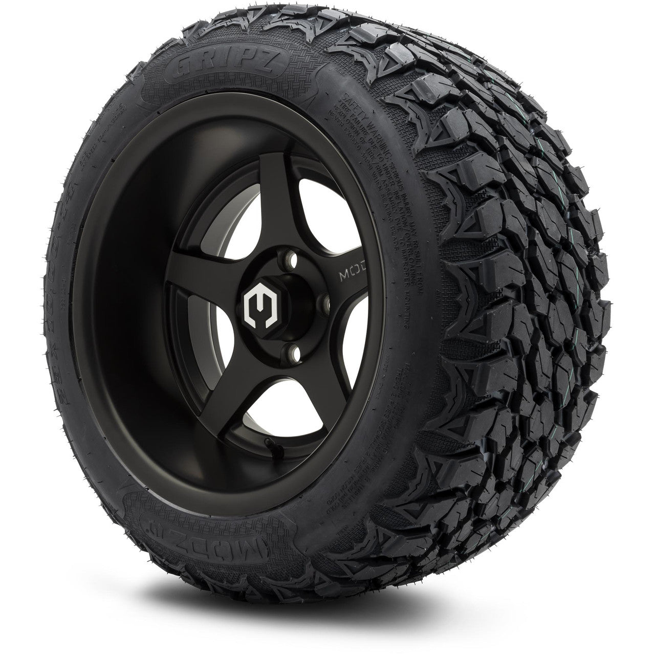 MODZ® 14" Maverick Matte Black Wheels & Off-Road Tires Combo (Arisun X-Armory Steel Belted Radial 23x10-R14)