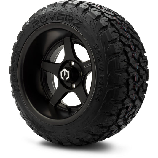 MODZ® 14" Maverick Matte Black Wheels & Off-Road Tires Combo (MODZ Roverz 23x10.50-14)