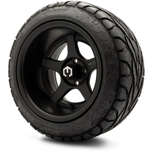 MODZ® 14" Maverick Matte Black Wheels & Street Tires Combo (MODZ Street Fox Radial 23x10-14)