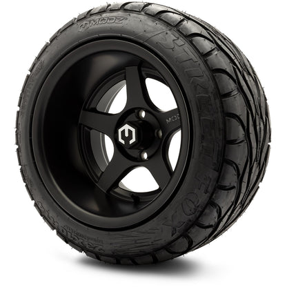 MODZ® 14" Maverick Matte Black Wheels & Street Tires Combo (MODZ Street Fox Radial 23x10-14)