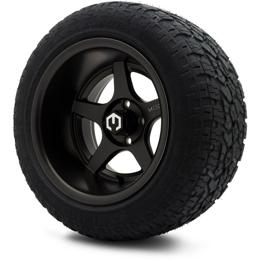 MODZ® 14" Maverick Matte Black Wheels & Off-Road Tires Combo (Arisun X-Armory Steel Belted Radial 23x10-R14)