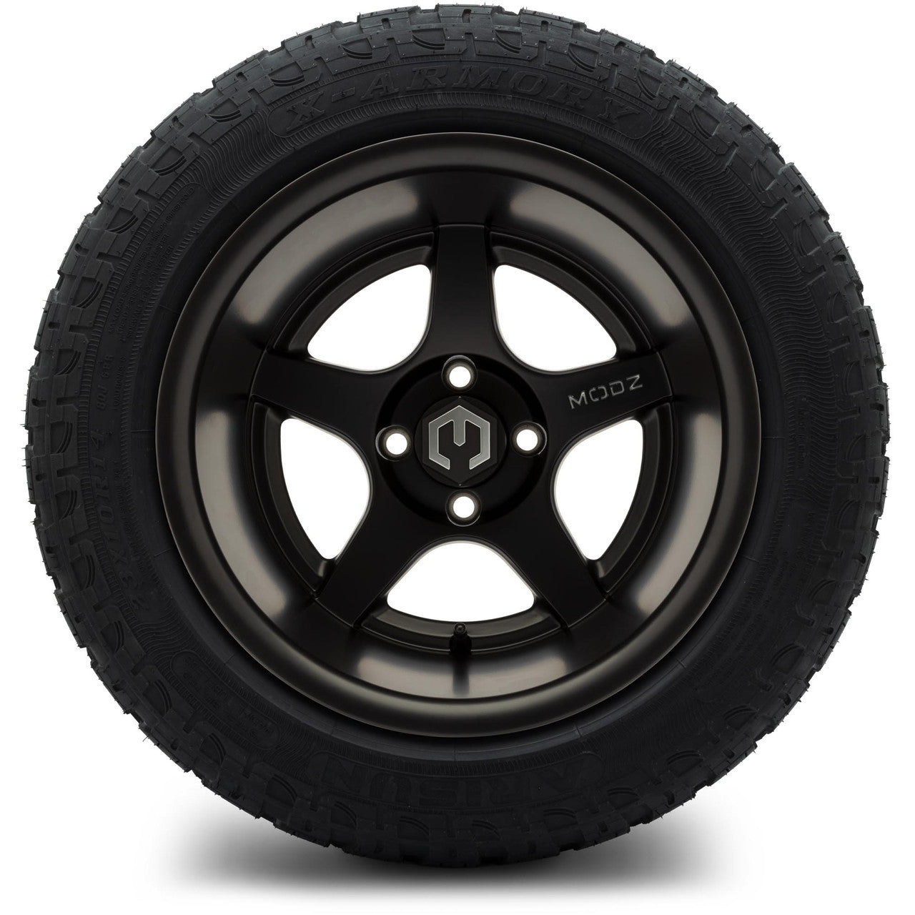 MODZ® 14" Maverick Matte Black Wheels & Off-Road Tires Combo (Arisun X-Armory Steel Belted Radial 23x10-R14)
