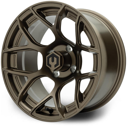 MODZ® 14" Renegade Matte Bronze Wheels & Street Tires Combo (MODZ Guardian 205/30-14)