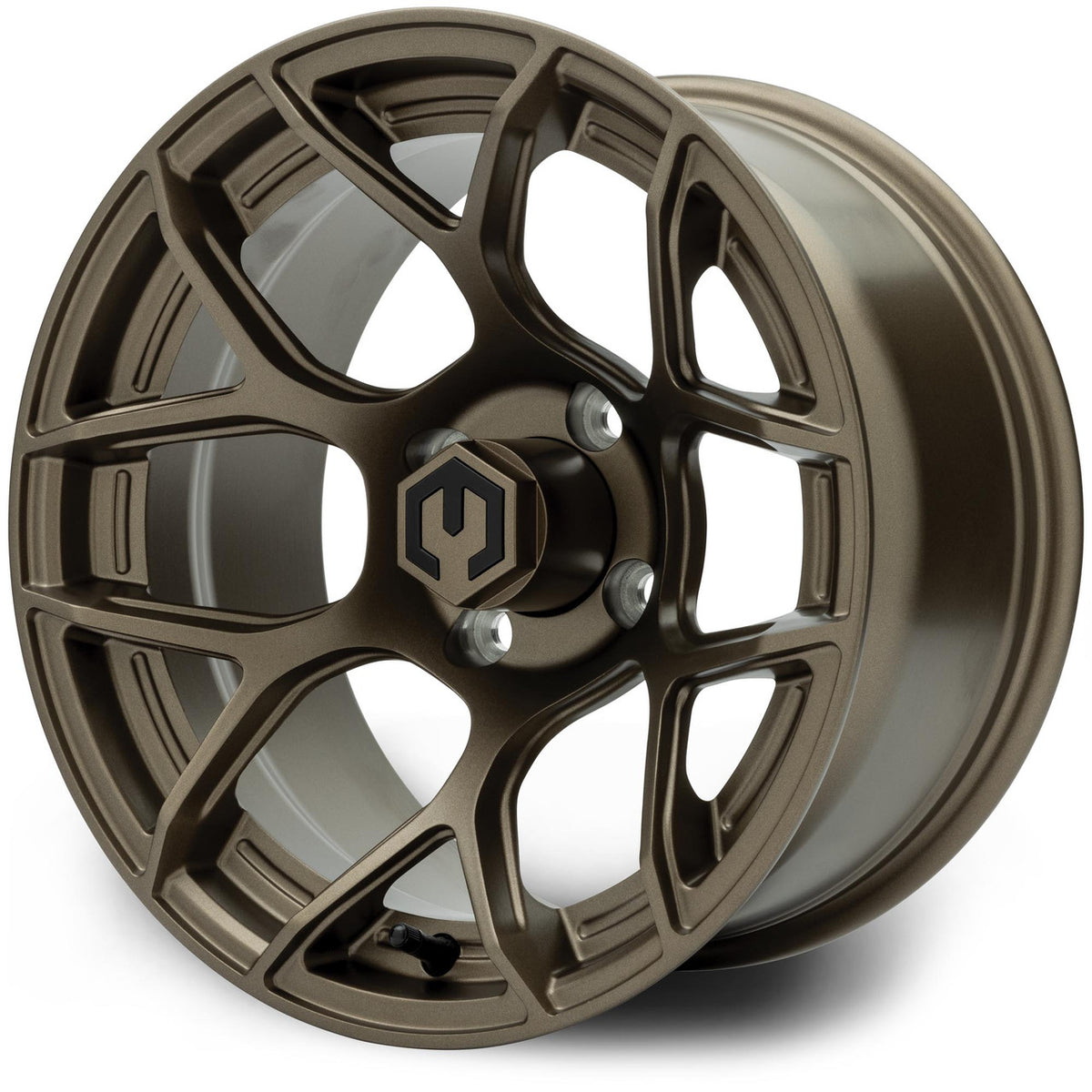 MODZ® 14" Renegade Matte Bronze Wheels & Street Tires Combo (Odyssey Tesseract Steel Belted Radial 215/35-14)