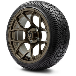 MODZ® 14" Renegade Matte Bronze Wheels & Street Tires Combo (Arisun Cruze 205/30-14)