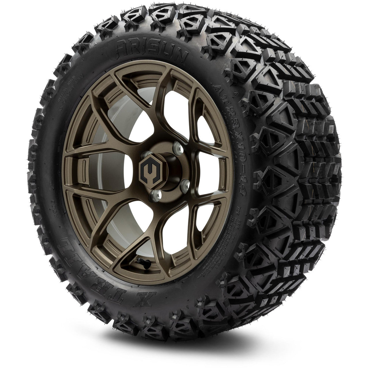 MODZ® 14" Renegade Matte Bronze Wheels & Off-Road Tires Combo (Arisun X-Trail All-Terrain 23x10-14)