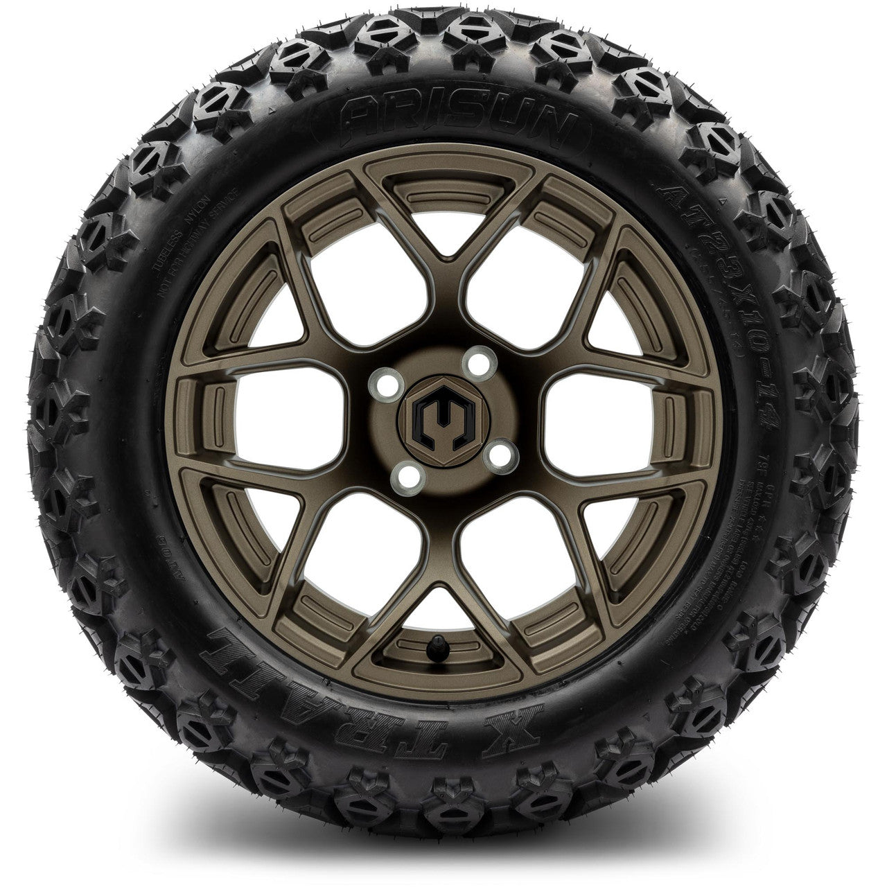 MODZ® 14" Renegade Matte Bronze Wheels & Off-Road Tires Combo (Arisun X-Armory All-Terrain 23x10-14 Radial)