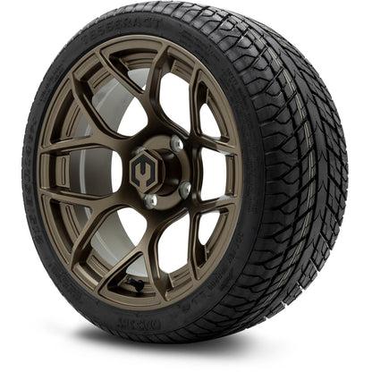 MODZ® 14" Renegade Matte Bronze Wheels & Street Tires Combo (Arisun Cruze 205/30-14)