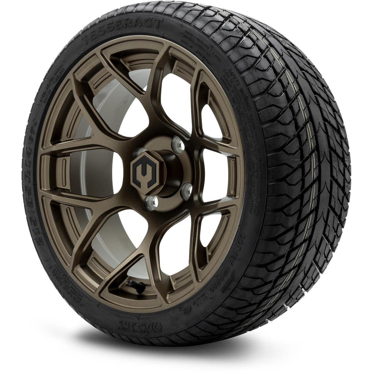 MODZ® 14" Renegade Matte Bronze Wheels & Street Tires Combo (MODZ Street Fox Radial 205/40-14)