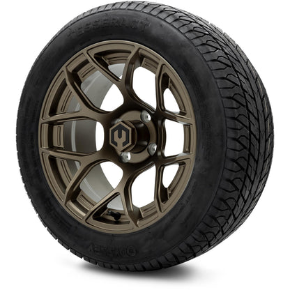 MODZ® 14" Renegade Matte Bronze Wheels & Street Tires Combo (MODZ Street Fox Radial 23x10-14)